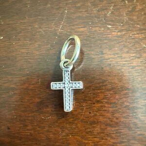 Pandora Pave Cross Charm Sterling Silver